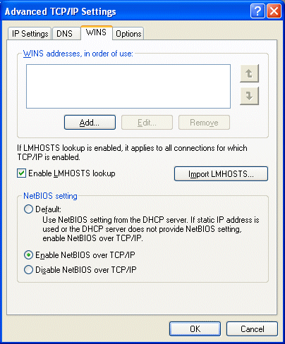 XP Netbios Setting